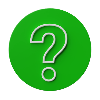 3D question mark icon or ask faq answer solution isolated on transparent background png file.