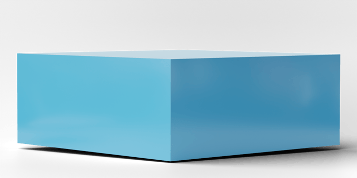 3D cube has a shadow isolated on transparent background, png file.