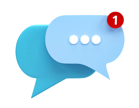 3D rendering, Chat bubble icon isolated on transparent background png