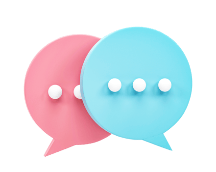 3D rendering, chat bubble icon isolated on transparent background png
