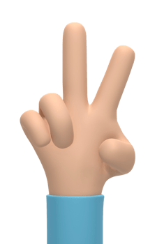 3D rendering, 3D illustration. Cartoon character hand isolated on transparent background. Simple hand style png