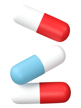 3D rendering, Medicine capsules isolated on transparent background png