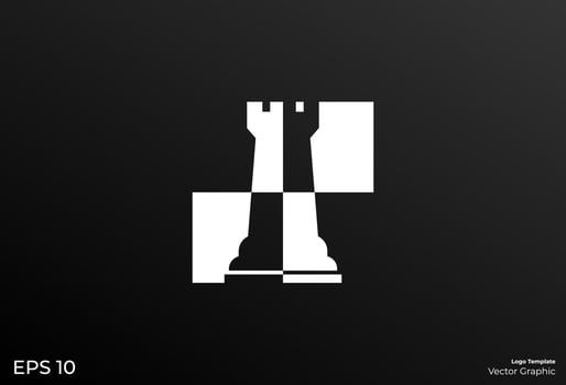 Chess logotype. Modern minimal logo template. Logo concept. Eps 10. Vector graphic.