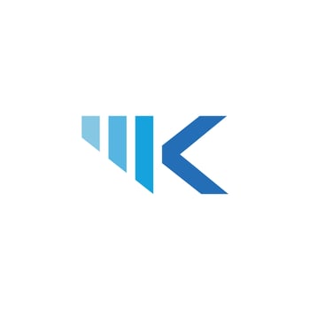 letter m k motion geometric logo vector