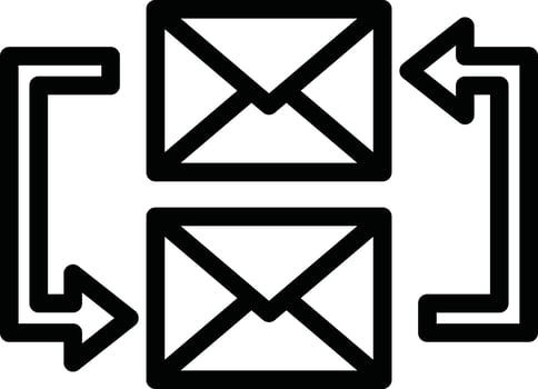 Vector Design Exchange Mails Icon Style