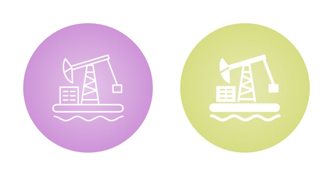 Oil Platform Vector Icon