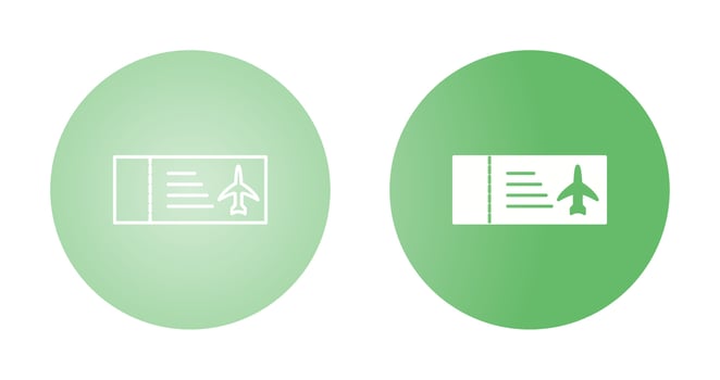 Plane Tickets Vector Icon