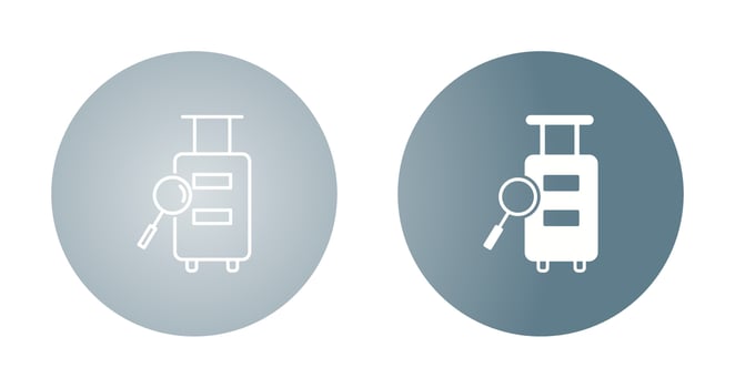Luggage Inspection Vector Icon