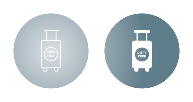 Duty Free Luggage Vector Icon