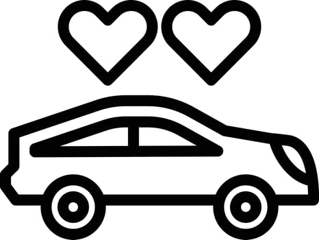 Vector Design Wedding Car Icon Style