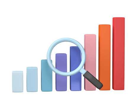 3D render. Business infographic with stock diagrams and statistic bars chart isolated on transparent background. Financial line graphs and charts for presentation and finance report. png