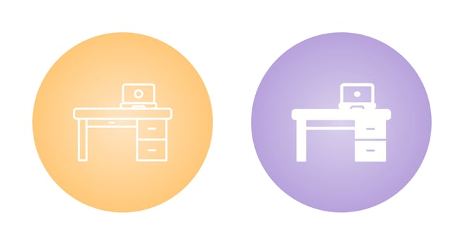 Office Desk Vector Icon