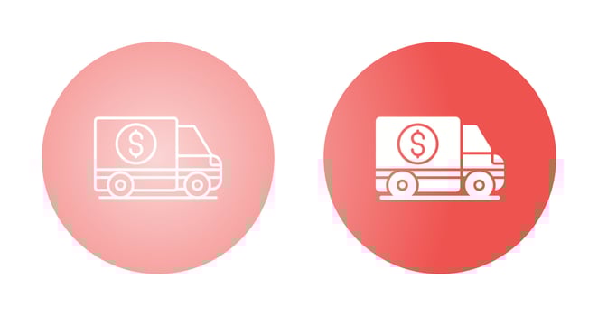 Money Truck Vector Icon