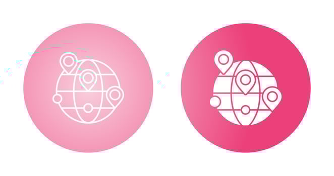 Worldwide Location Vector Icon