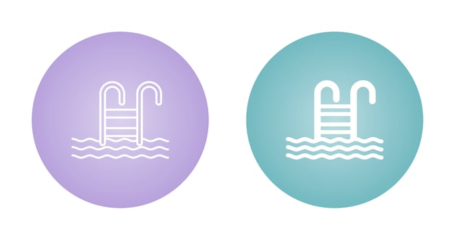 Water Stairs Vector Icon