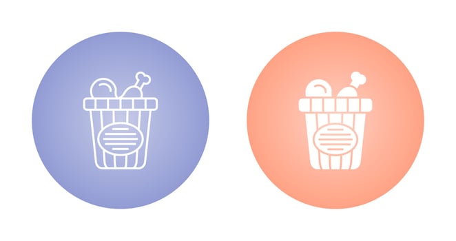 Chicken Bucket Vector Icon