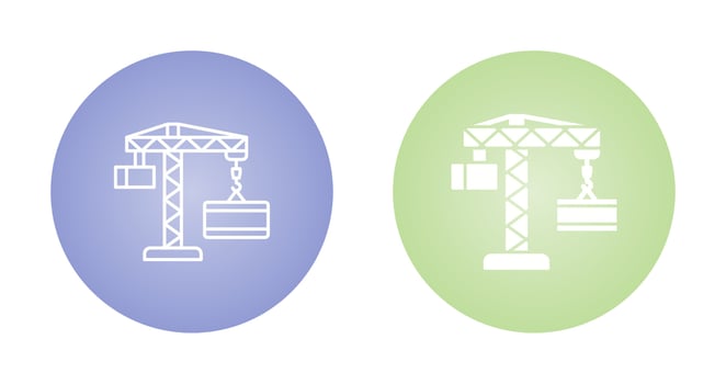 Crane Lifting Vector Icon