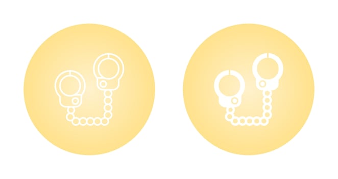 Police Handcuffs Vector Icon