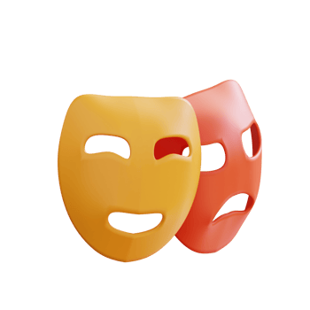 3d illustration actor's mask png