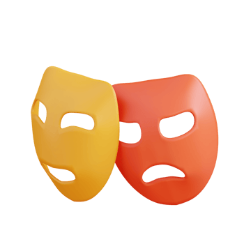 3d illustration actor's mask png