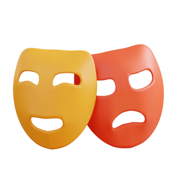 3d illustration actor's mask png