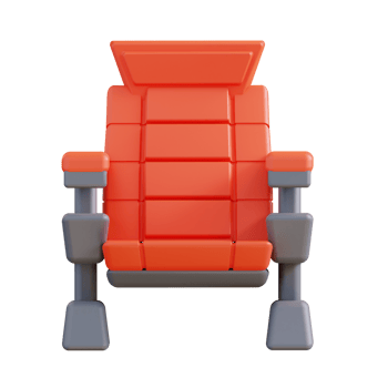 3d illustration cinema chair png