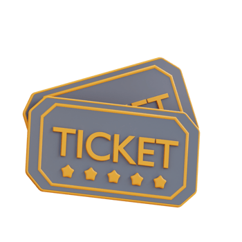 3d illustration cinema ticket png