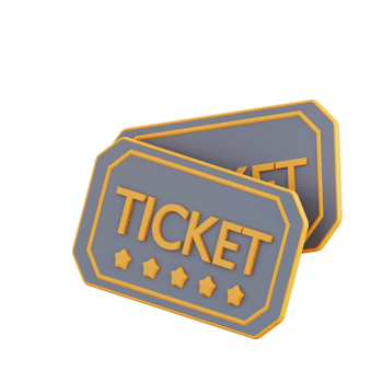 3d illustration cinema ticket png