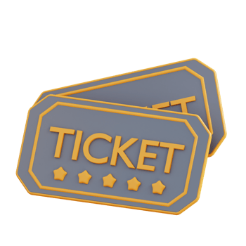 3d illustration cinema ticket png