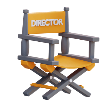 3d illustration director chair png