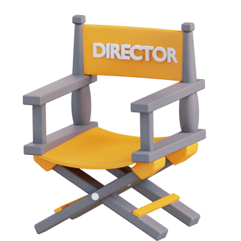 3d illustration director chair png