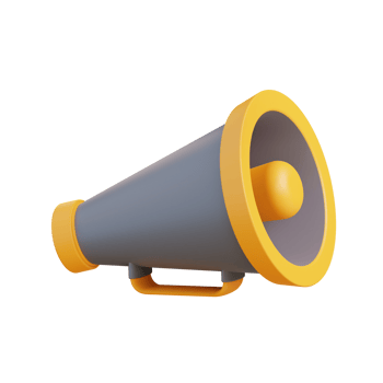 3d illustration director's megaphone png
