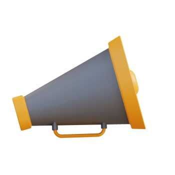 3d illustration director's megaphone png