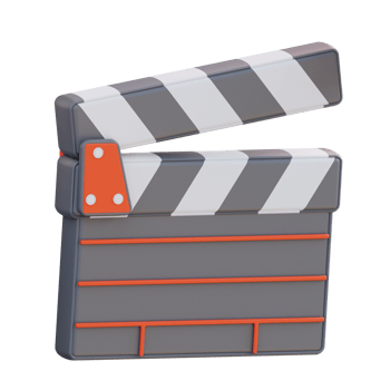 3d illustration movie cut board png