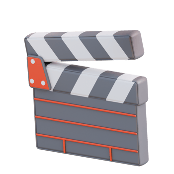 3d illustration movie cut board png