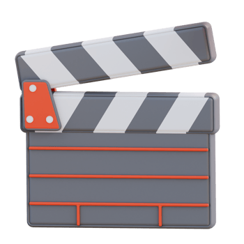 3d illustration movie cut board png