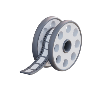 3d illustration roll film png
