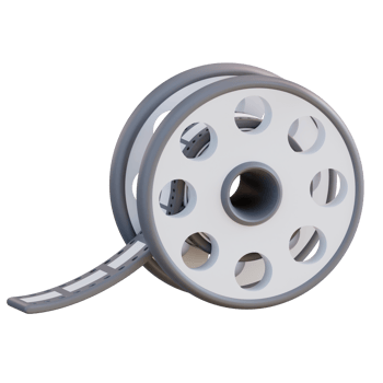 3d illustration roll film png