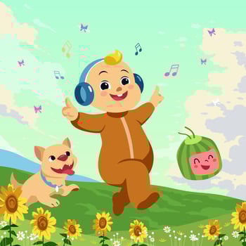 Blond Happy Kid Concept vector