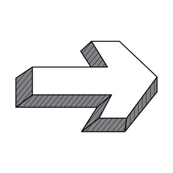 3D direction arrow png