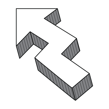 3D direction arrow png