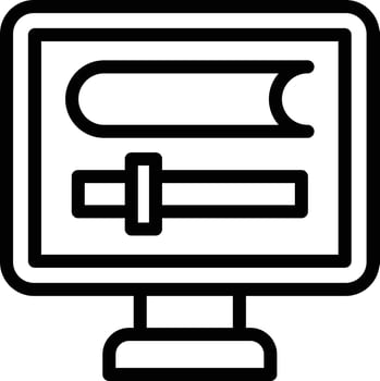 Online Lecture Vector Icon Style
