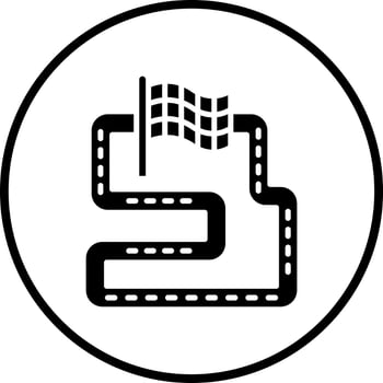 Race Track Vector Icon Style