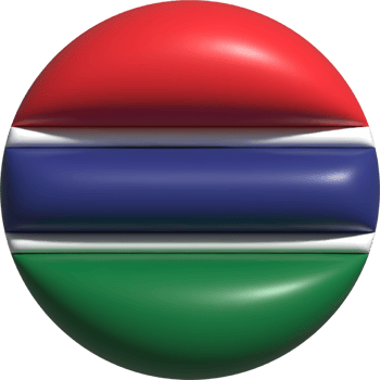 Gambia flag circle 3D. png