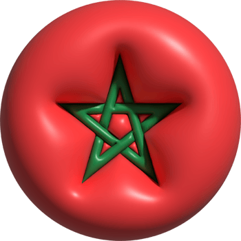 Morocco flag circle 3D. png