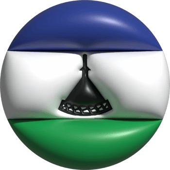 Lesotho flag circle 3D. png