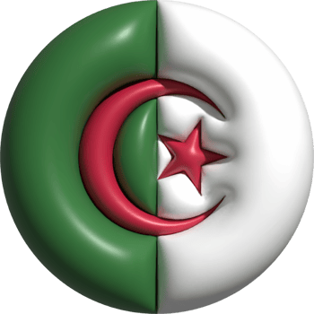 Algeria flag circle 3D. png