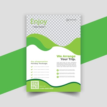 modern vector travel flyer template