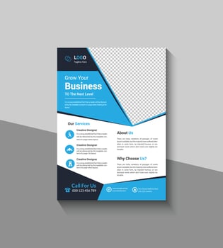 Blue And Simple Modern Flyer Template Design vector