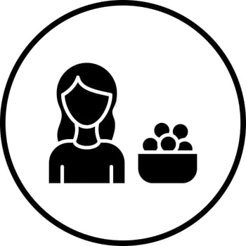 Gatherer Female Vector Icon Style
